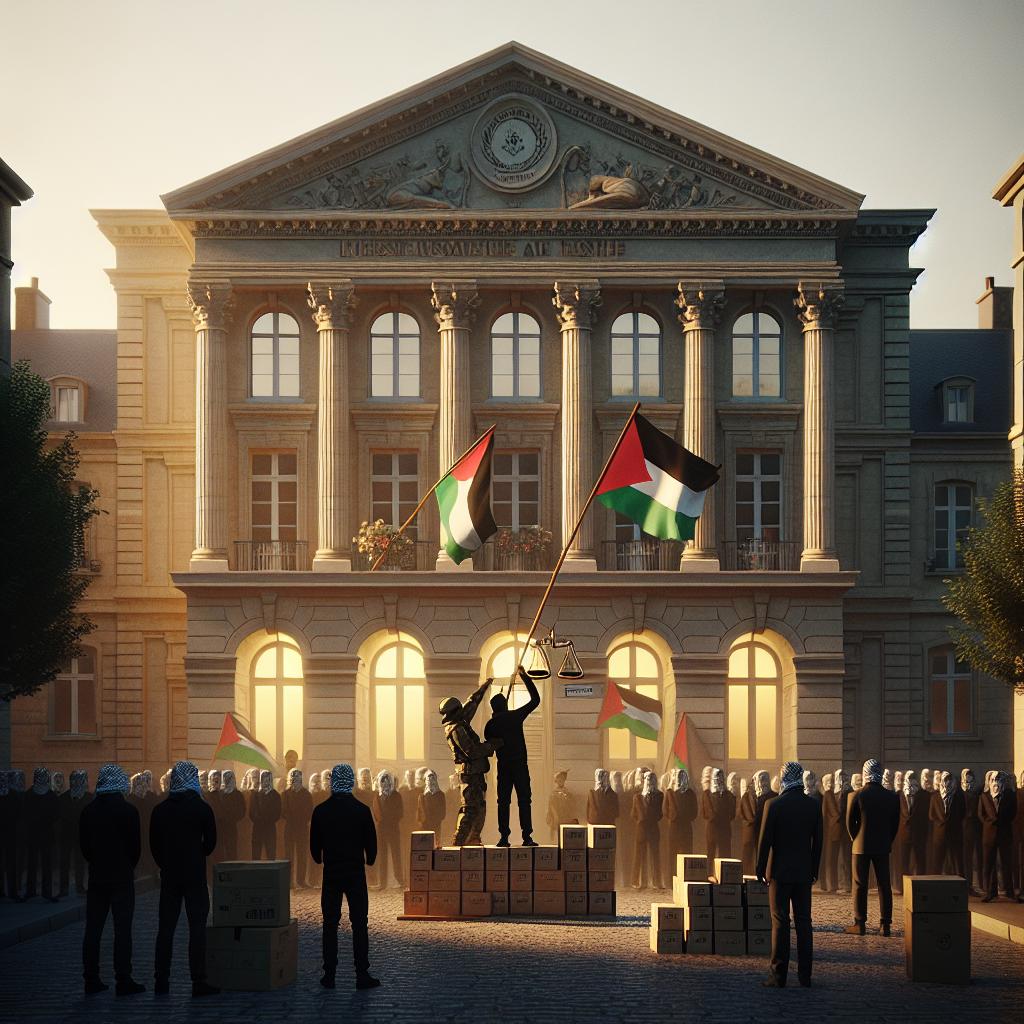 drapeau palestinien mairies gauche