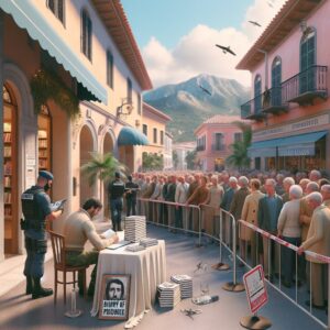 Nicolas Sarkozy dédicace Menton