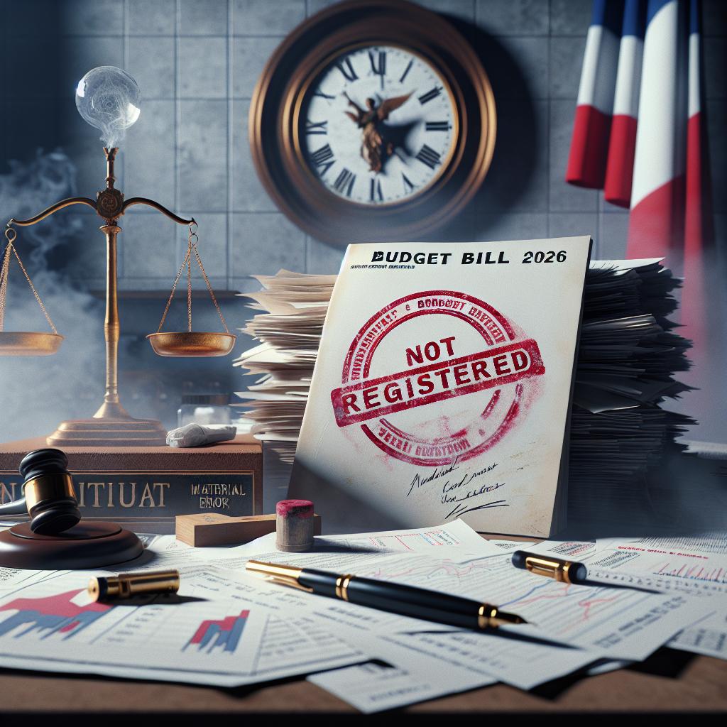 Budget 2026 amendement non enregistré