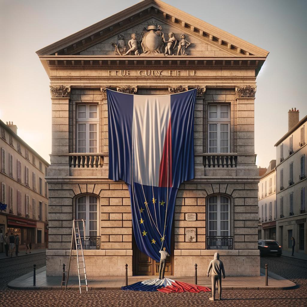 drapeau europ&eacute;en mairie