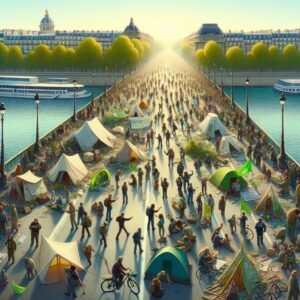 Extinction Rebellion Paris passerelle