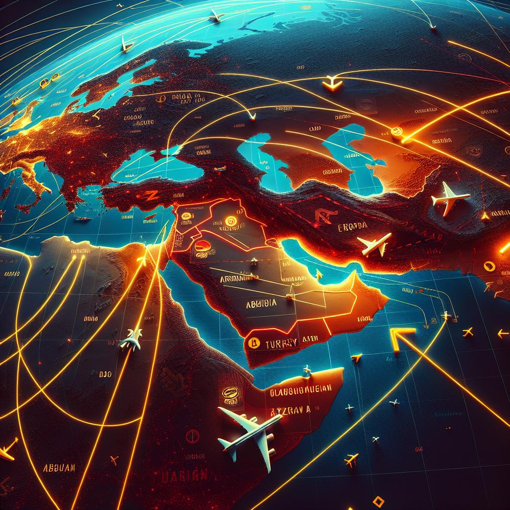 trafic Europe Asie vols directs