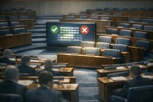 hémicycle déserté