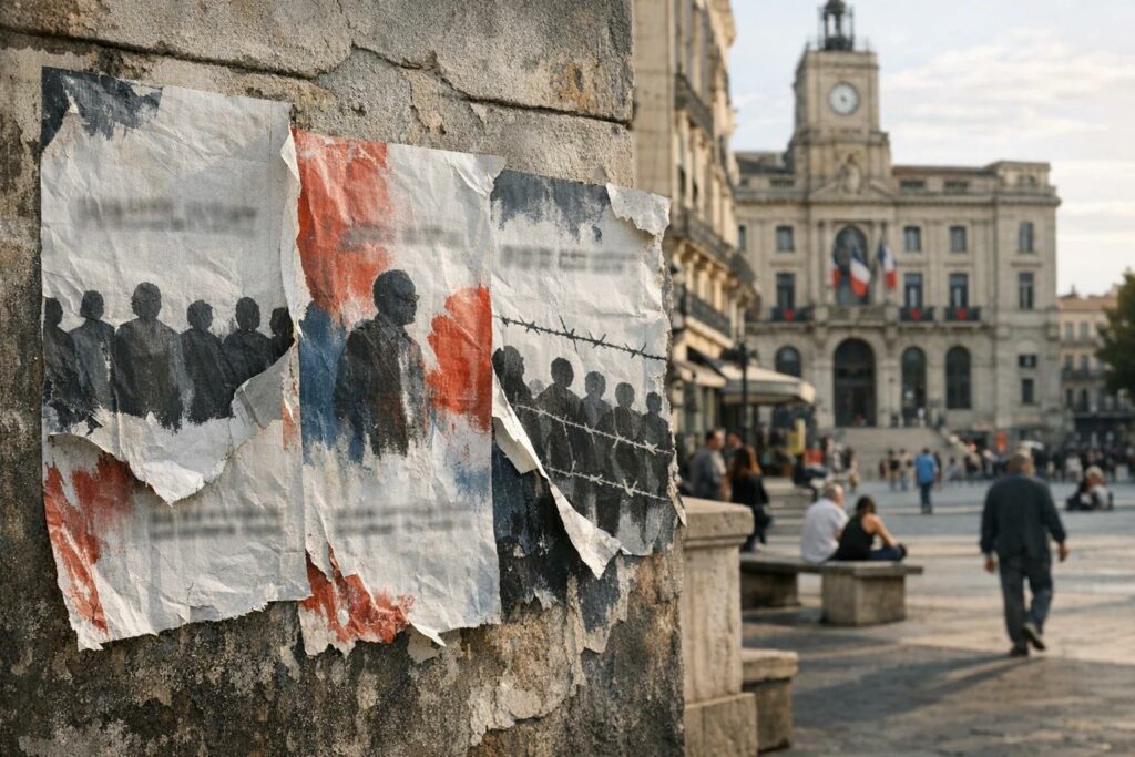 Quand la mairie transforme des migrants en menace : ce que le mea culpa de Béziers dit aux habitants au cœur du débat local affiches anti-immigration