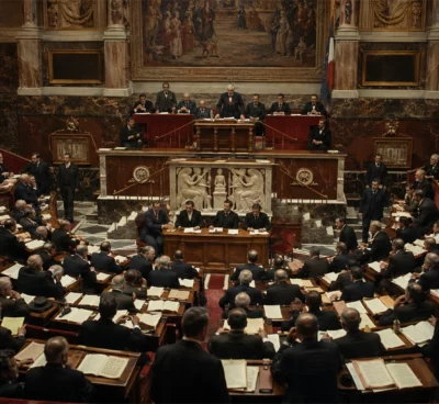 La Chambre des députés en séance au Palais-Bourbon en 1905, lors des débats et du vote sur la séparation des Églises et de l’État.