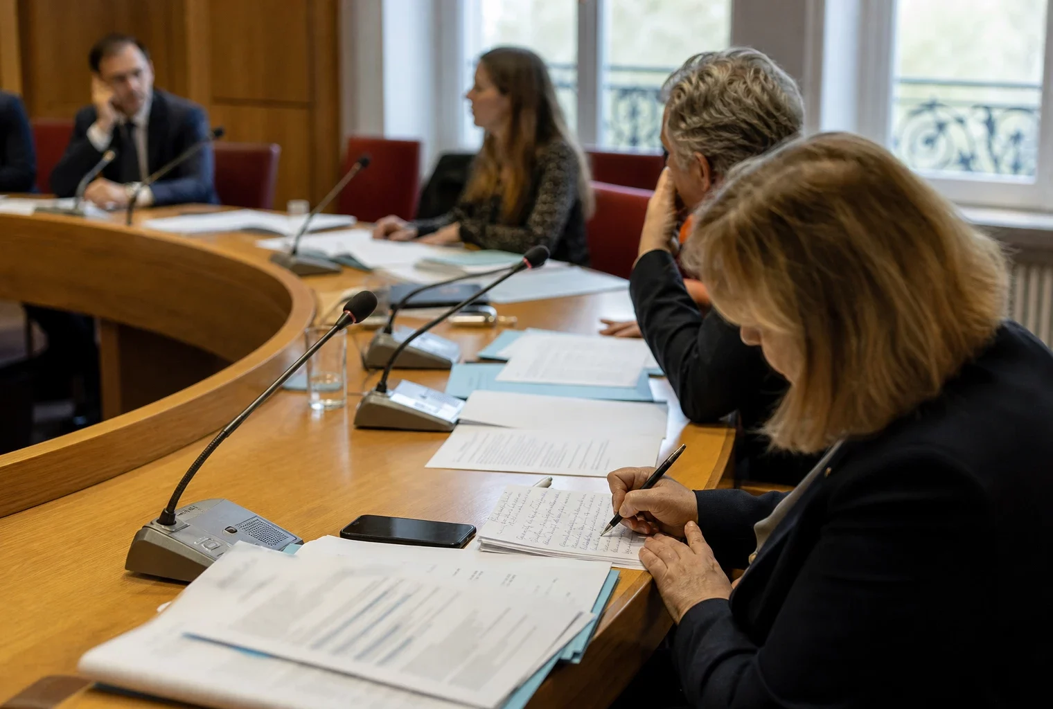 Réunion d’une commission parlementaire française consacrée au budget 2027 et à l’indexation des retraites