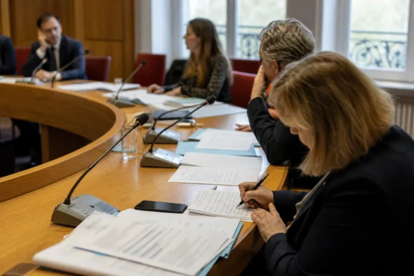 Réunion d’une commission parlementaire française consacrée au budget 2027 et à l’indexation des retraites