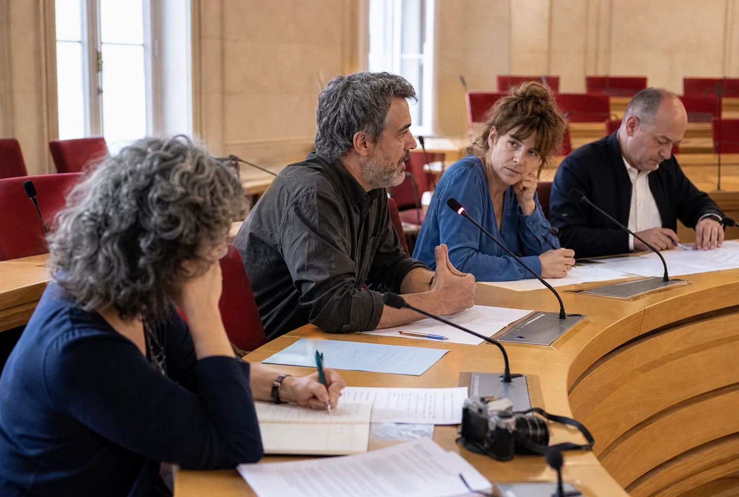 Commission parlementaire française examinant des images de Sainte-Soline et l’usage de la force
