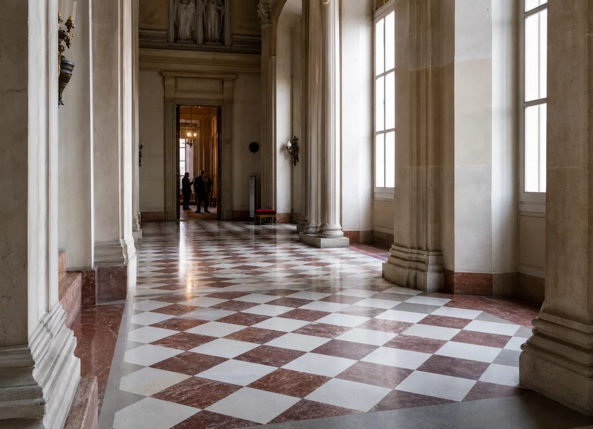 Salle institutionnelle parisienne évoquant les tensions de gouvernance entre l’UEFA et la FIFA