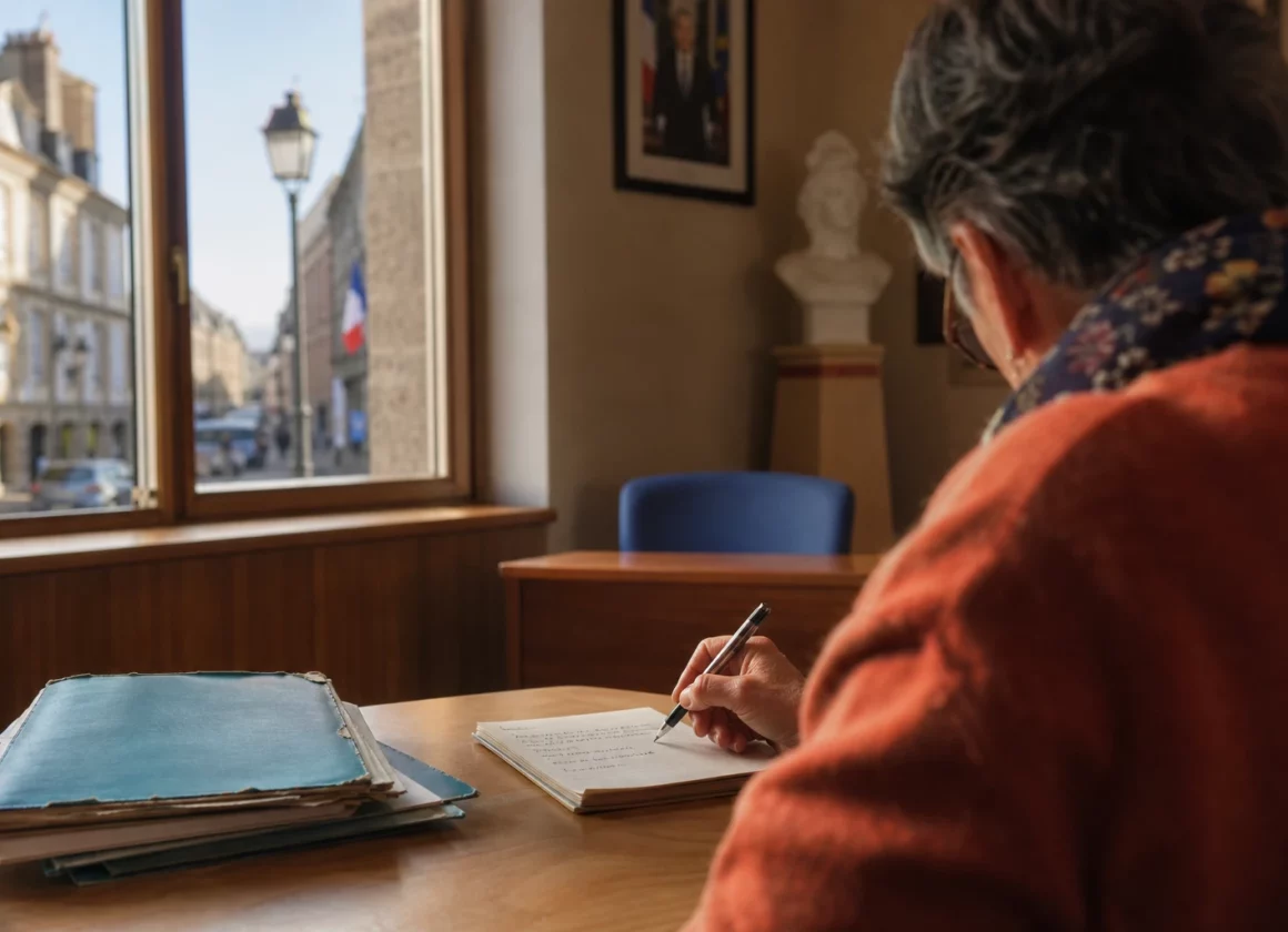 Élu local anonyme prenant des notes dans une mairie française pour illustrer le débat sur la primaire socialiste