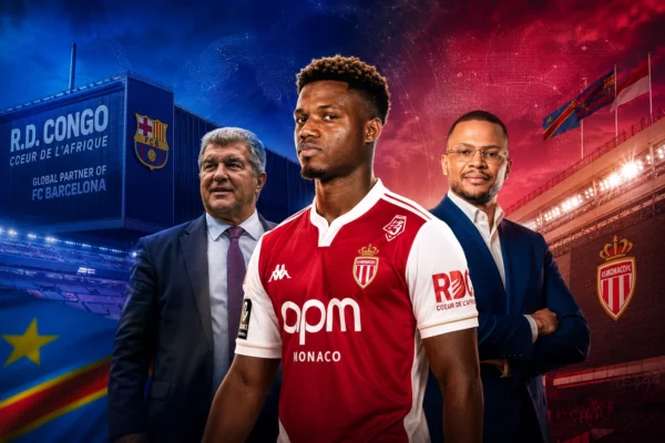 La RD Congo au cœur de ses partenariats sportifs avec l’AS Monaco et le FC Barcelone, entre football et rayonnement international.
