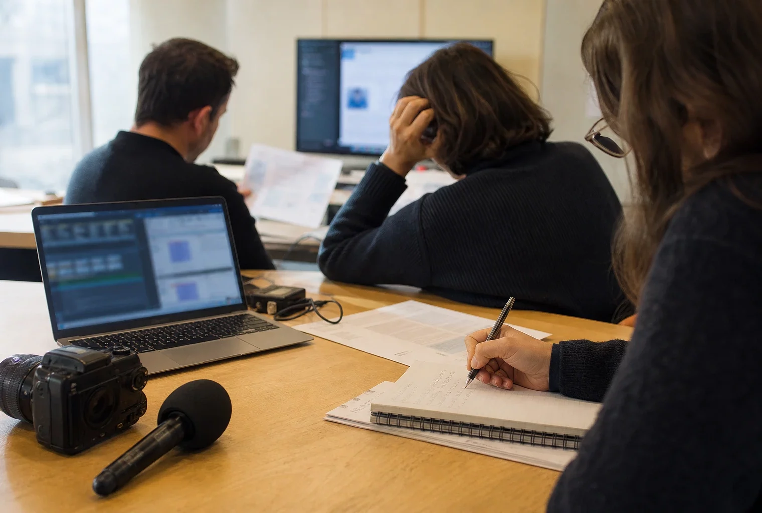 Rédaction française préparant un sujet sur une enquête visant des policiers municipaux de Carcassonne