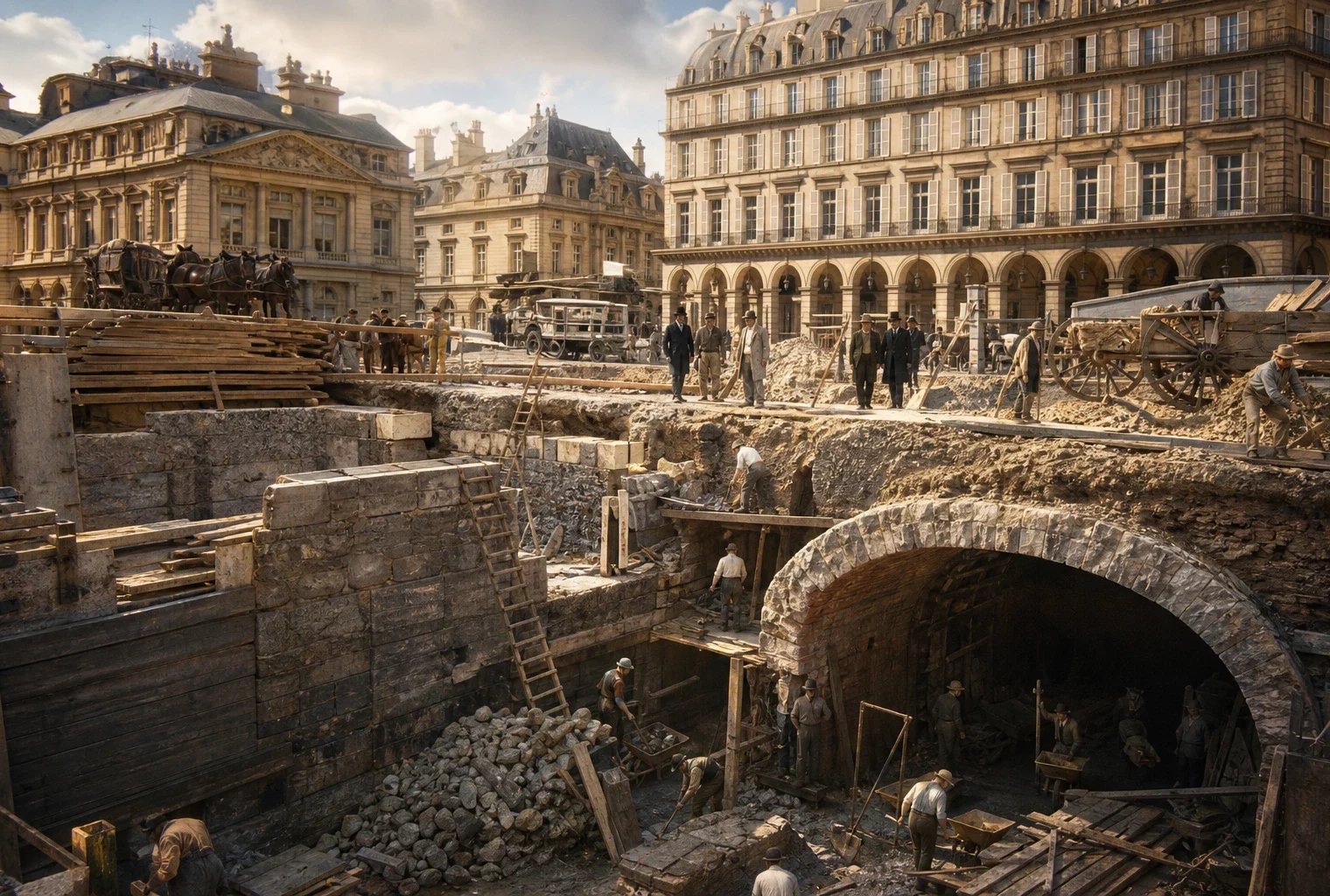 chantier métro parisien
